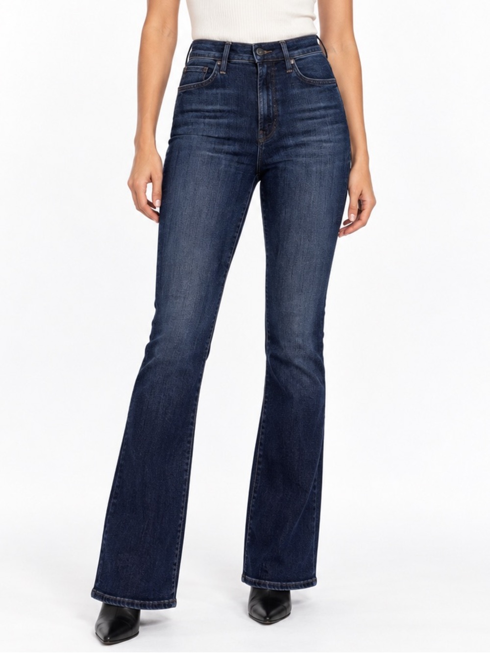 MOTHER The Hustler Flared Jeans in Heirloom Dark Wash (Size 24)